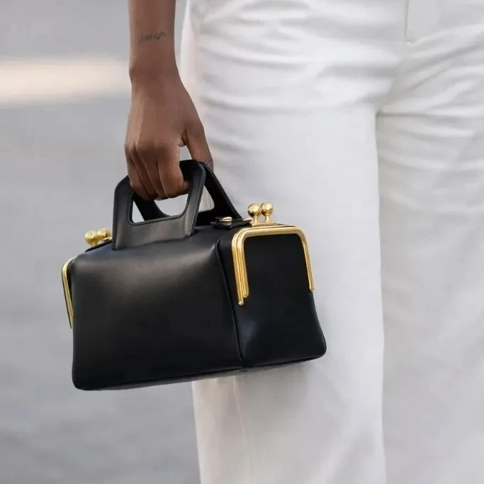 

2026 New Fashion Designer Women's Two Clip Pillow Handbags Luxury High End Party Versatile Shoulder Bag Elegant TrendyTote Bag