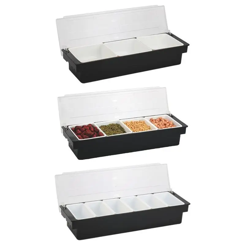 Kitchen Food Holder Box Cereal Meat Grain Storage Container Sugar Serving Box Multi Compartment Refrigerator Food Organizer