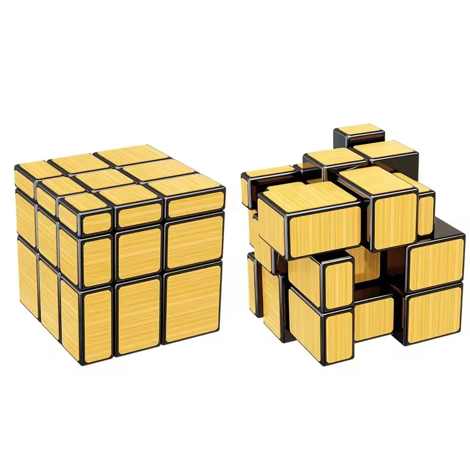 SENGSO Mirror Magic Cube 2x2 3x3 Golden Silver Magic Cubo Profession Puzzle High Quality Children's Toys