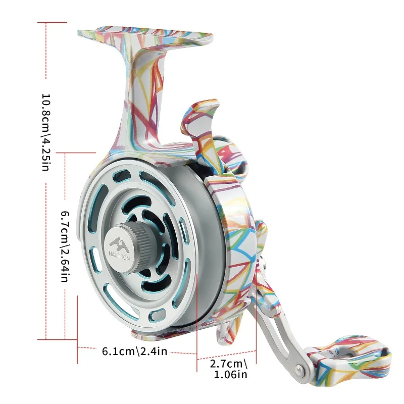 

High-foot Ice Fishing Reel Metal High Speed 2.6:1 6KG Brake Force ​Fly Fishing Wheel 2+1 BB Portable Graffiti Reel