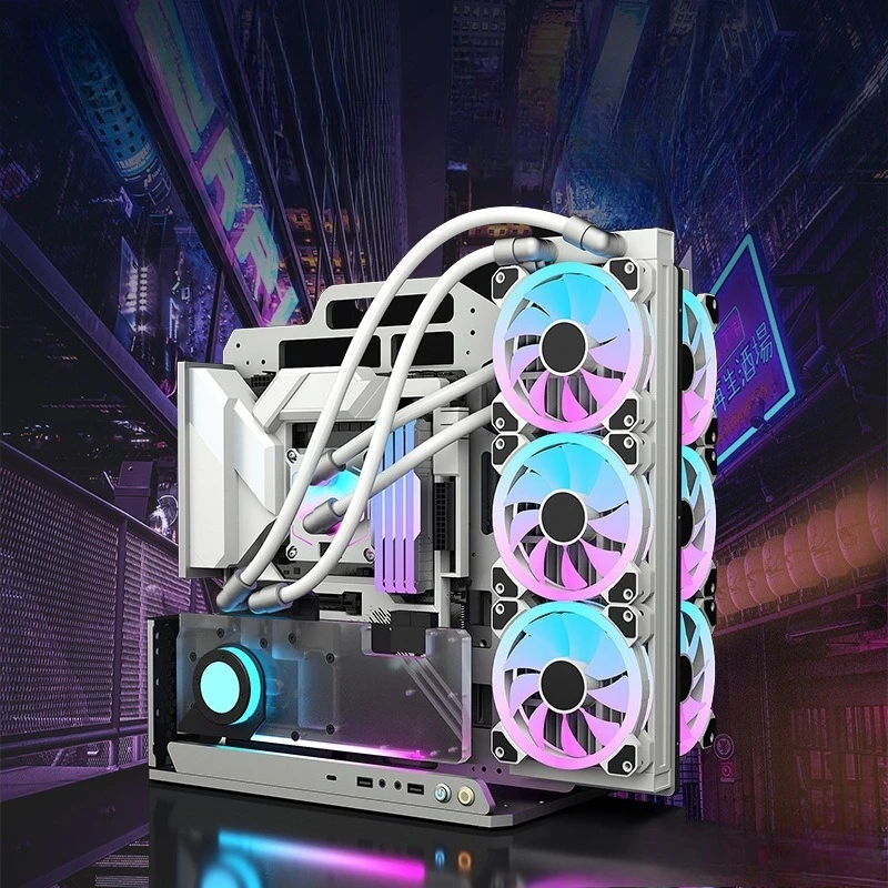 

Suyan Computer ATX All Aluminum Alloy Rack Air Cooled Water Cooled Desktop MATX Simple Portable Open Chassis
