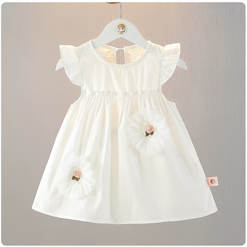 

9M-5T summer children kids girls fashon cute cotton short sleeve dress