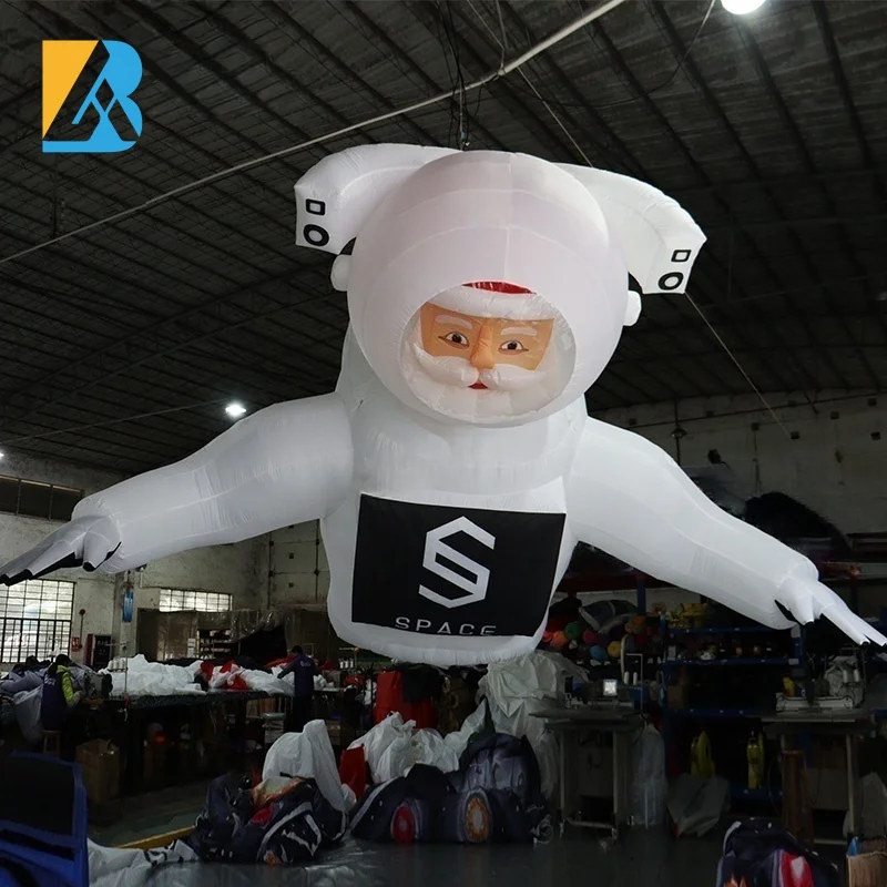 Personalized Santa Head Spaceman Body Christmas Inflatables for Front Stage Decoration Toys