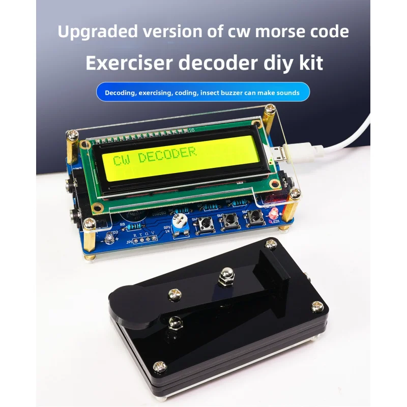 Upgraded VersionCWMorse Code Decoder Practice Device Electronic ComponentsDIYCircuit Board Soldering Practice Kit