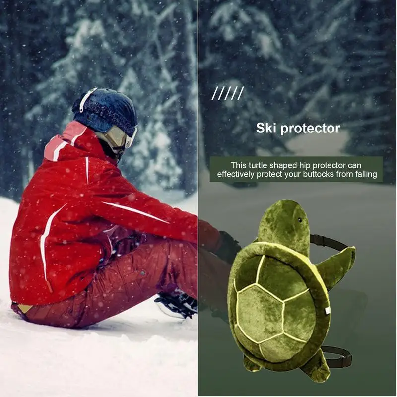 Snowboard Turtle Butt Pad Snowboard Knee Pads Cute Butt Knee Protector Anti-Fall Ski Protective Gear Turtle Hip Protection