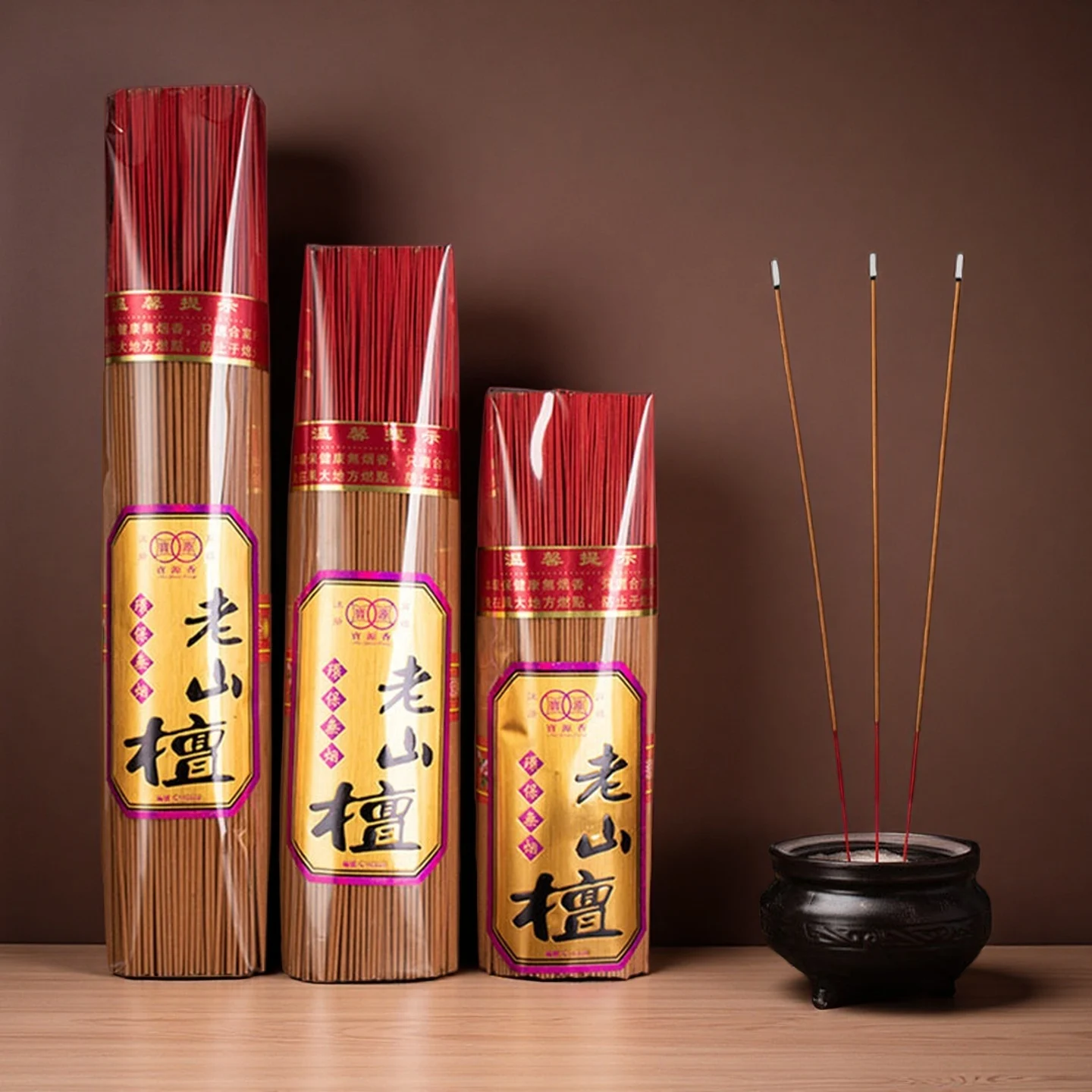 Natural 25/33/39cm Laoshan Sandalwood Incense Sticks Household Buddha Worship 500g/600g Joss Stick Incense