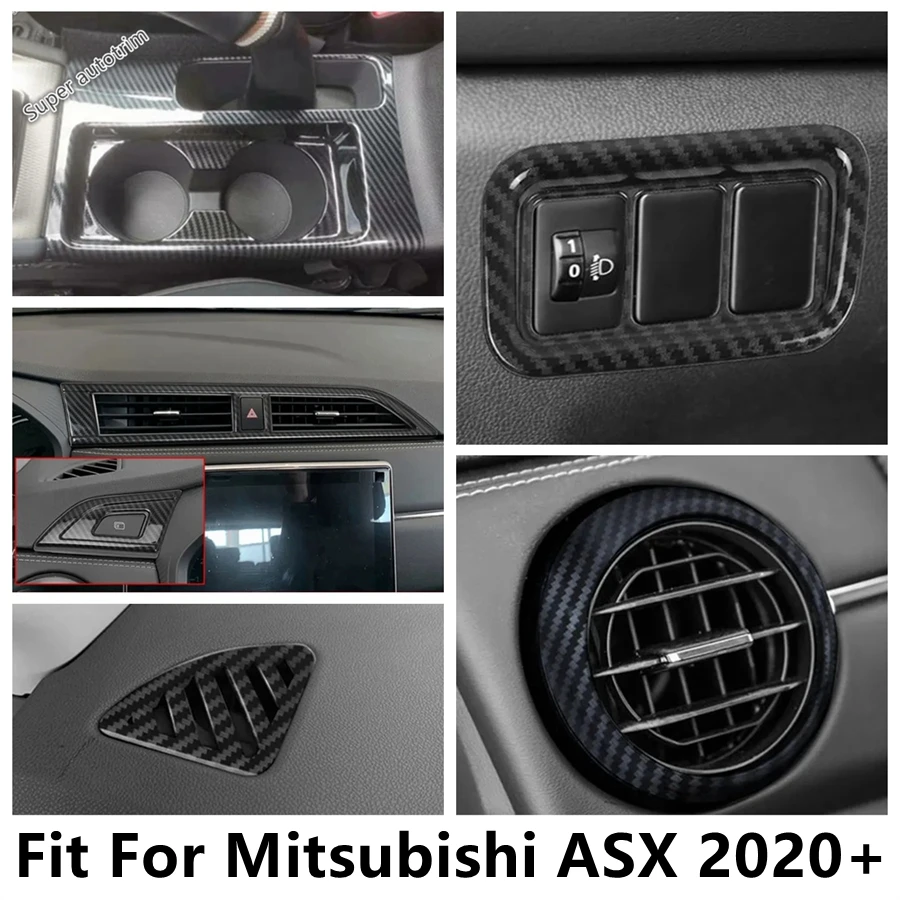

Head Light Lamp / Gear Shift Water Cup Panel / Dashboard Air AC Vent Outlet Cover Trim Accessories For Mitsubishi ASX 2020 2021