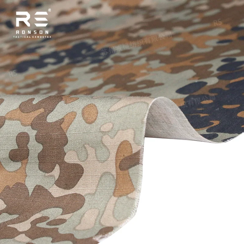 

hot sale 50% Nylon 50% Cotton Ripstop fabric TIBET Camo NYCO5050 tactical fabric use for uniform in stock