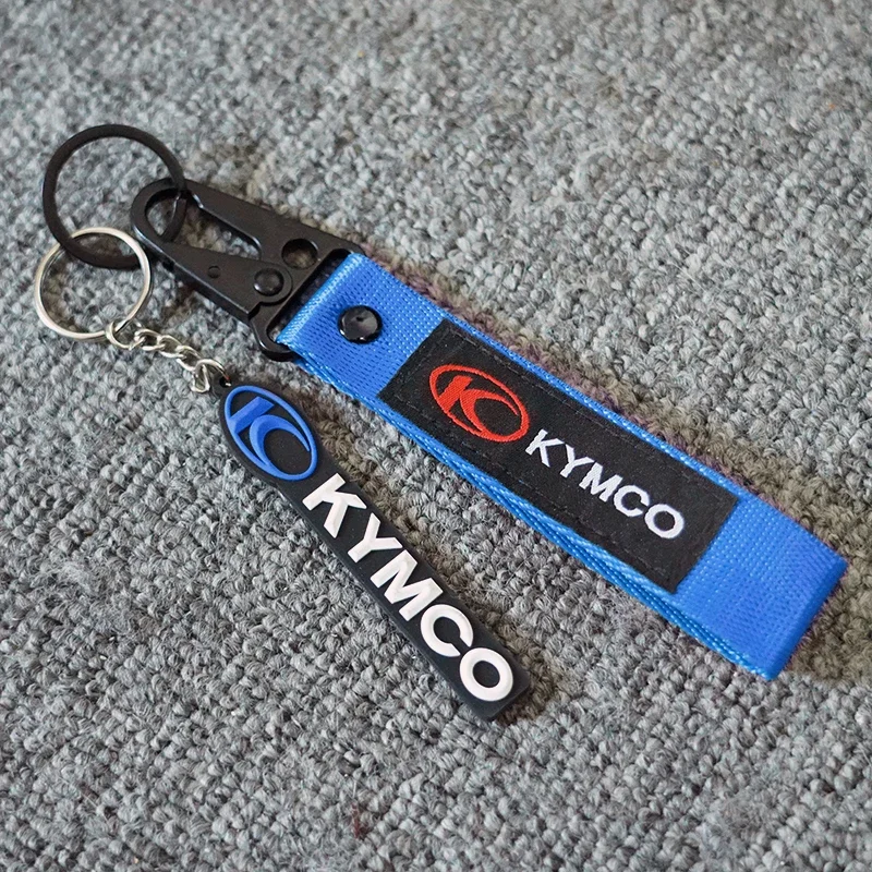 For KYMCO AK550 CT250 XCITING 250 300 Downtown 200i 300i 350i 300 350 Motorcycle Embroidered Keychain Key Ring Key chain keyring