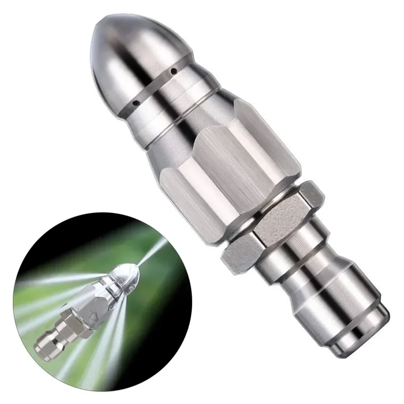 Car Water Jet High Pressure Sprayer Nozzle Clean Sewer 1/4