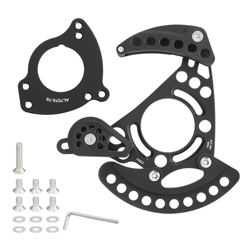 Aluminum Alloy Chain Protector Adapter Included Bottom Bracket Compatibility CNC Technology Single Disc Chain Protector