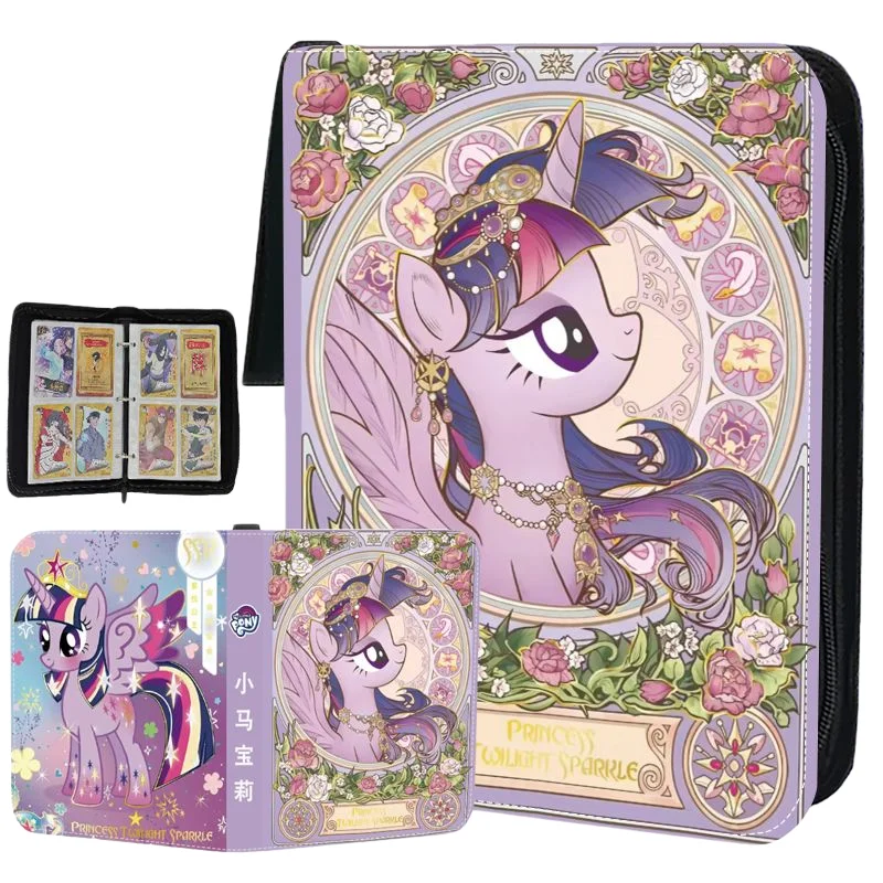 อัลบั้มใส่การ์ด My Little Pony 400 ช่อง แบบซิป น่ารัก ทันสมัย ของเล่นสำหรับเด็ก ของขวัญสุดหรู