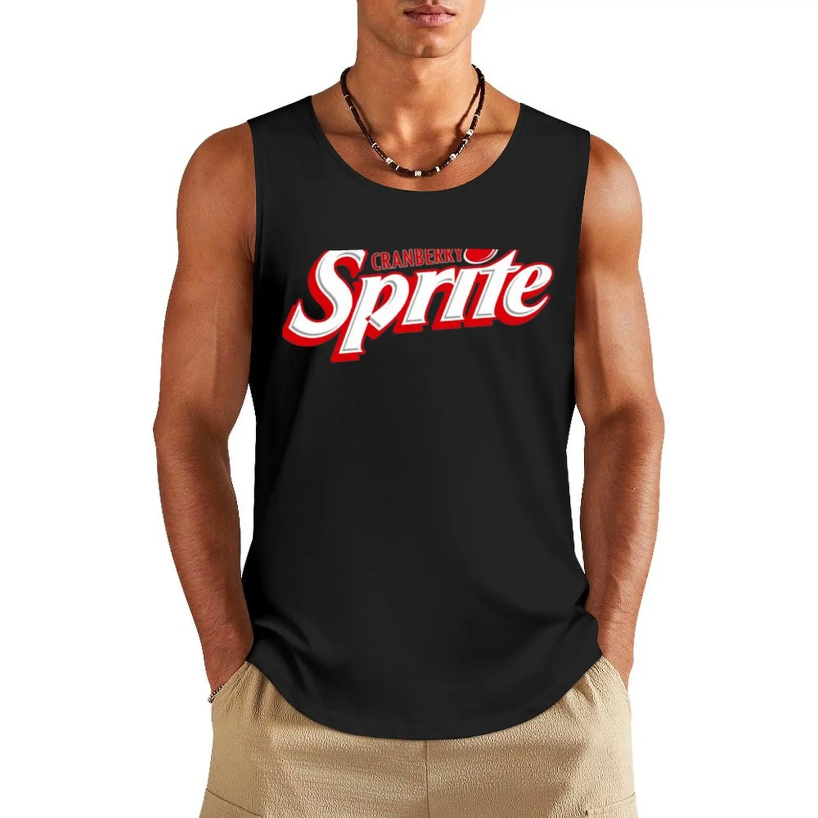 

Sprite Cranberry Tank Top Sleeveless men Men's gym articles Fitness men clothing
