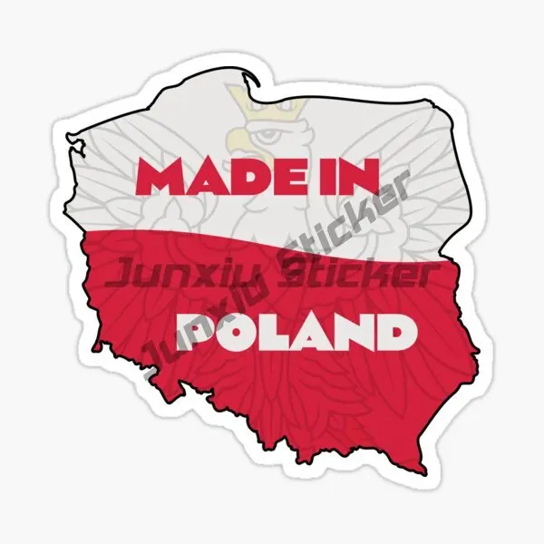 MADE IN POLAND Polish Map Personality Sticker Decal Moroccan Self Adhesive Vinyl Flag Accessories Car Camper Pickup Decoration - view 4