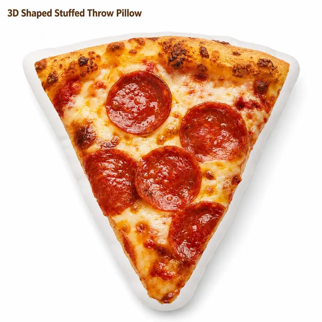 Pepperoni Pizza Slice Plush Pillow Cushion Funny Stuffed Throw Pillow Decor Gift Sofa Japanese Restaurant Chef Kitchen