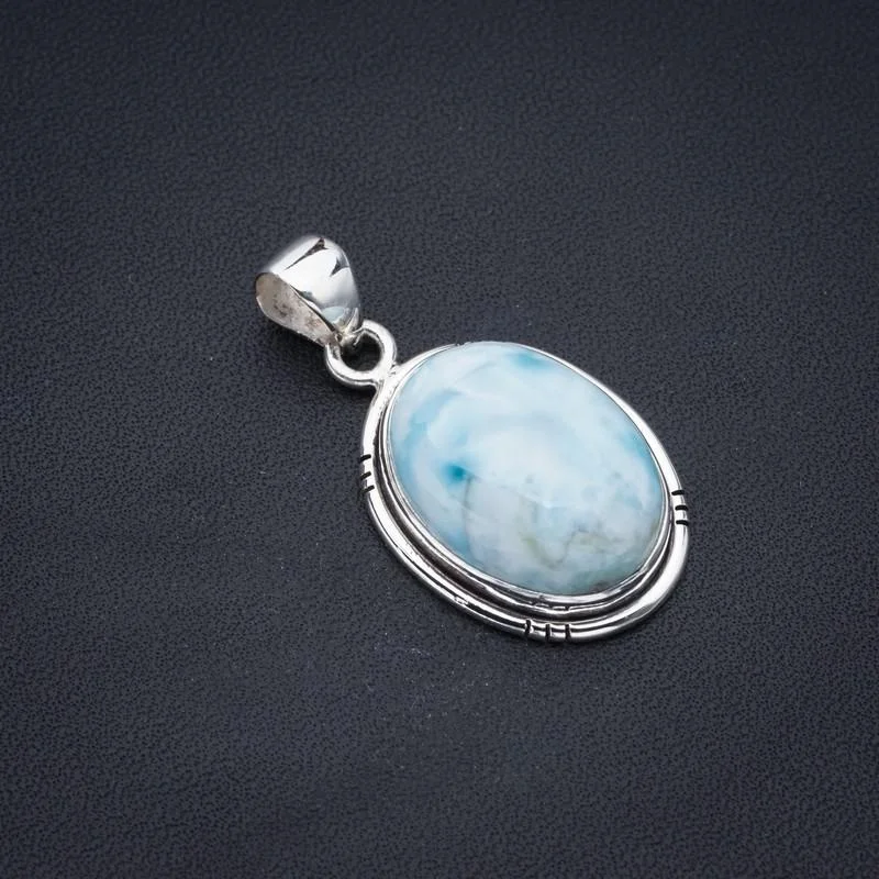 

StarGems Larimar Handmade 925 Sterling Silver Pendant 1.5" F3323