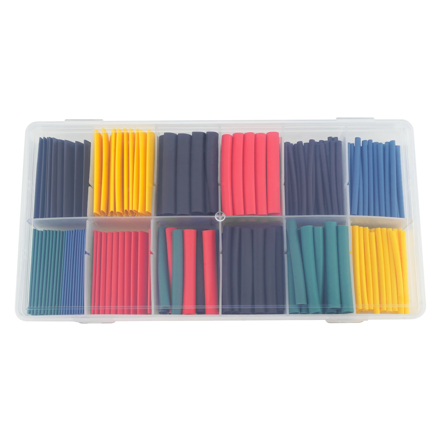 280pcs Heat Shrink Tube Kit 12 Size Polyolefin Colored Sleeving Set with Plastic Container Included