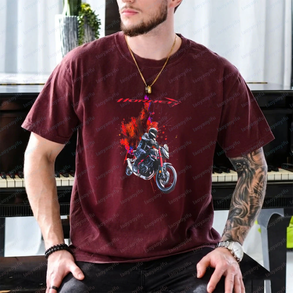Hornet750 T Shirt The Ultimate Fun Machine Motorcycle Tee Hooligan Street Bike Rider Top for Fans Parallel Twin Graphic T-Shirts