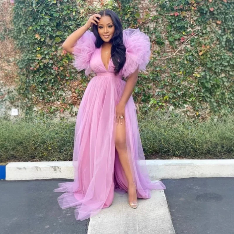 

Fashion-Forward Loose Fit Tulle Maxi Dress Commuter Essential for Curvy Women, Stand Out in This Trendy Plus Size Style
