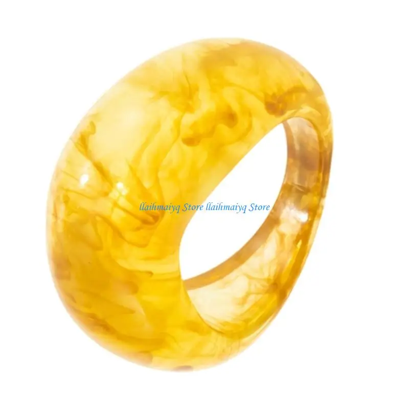 

573B Handcrafted V Shaped Resin Jewelry Finger Band Accessories Elegant Unisex Gift