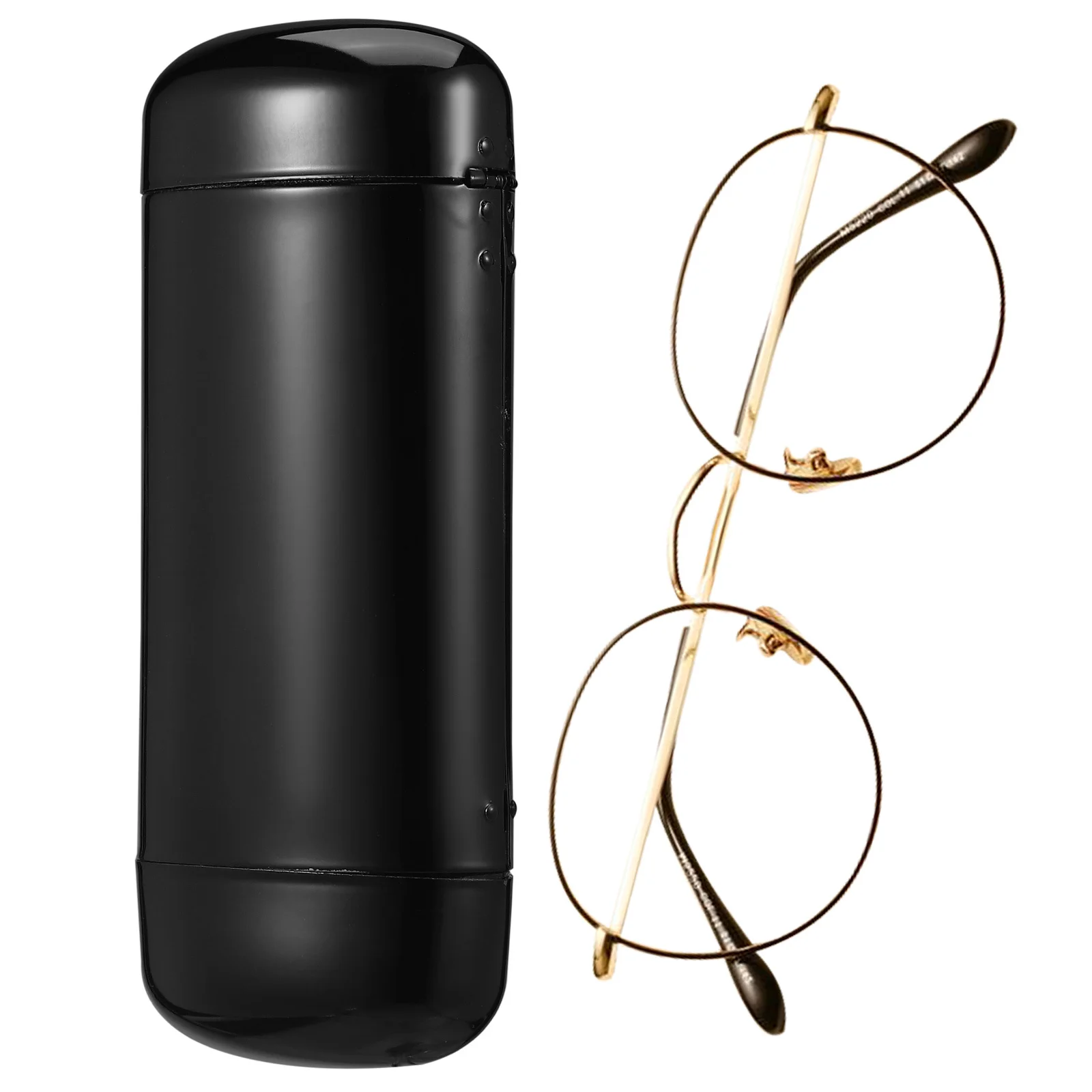 

Hard Metal Glasses Case Compact Cylindrical Shape Lightweight Safety Protection for Sunglasses Eyewear Accessories