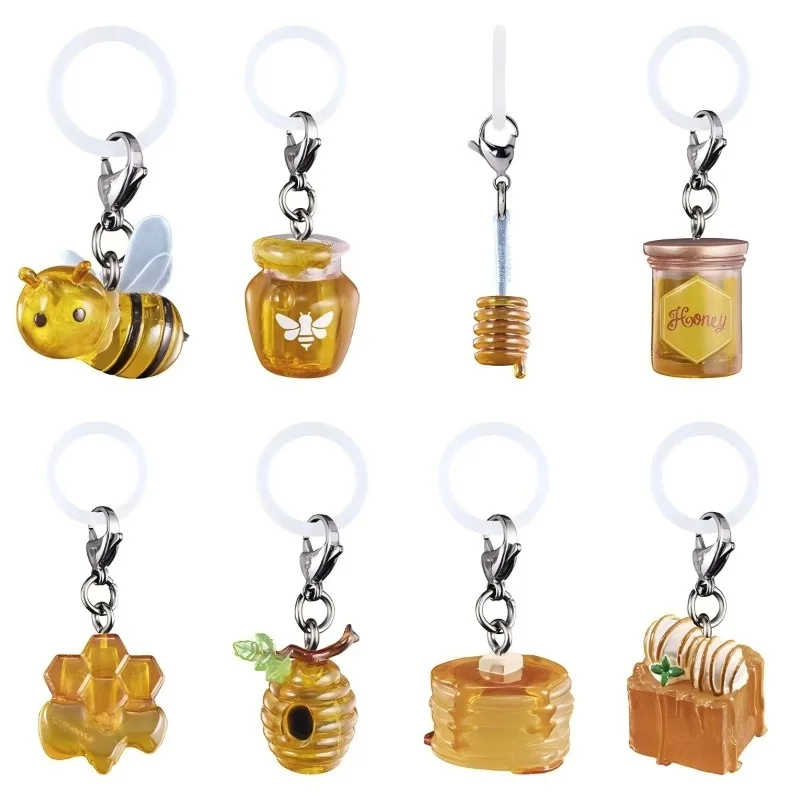 الأصلي بانداي غاشابون كبسولة اللعب أنيمي تمثال لطيف Apis فلوريا العسل سلسلة مفاتيح صغيرة الشكل نموذج مصغر هدية #6