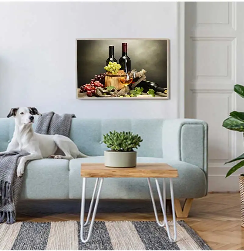 Fruits Large Wall Art Posters For Kitchen Home Decor HD Print On Canvas Oil Painting Bedroom 1 Pieces Still Life Wine And Candel