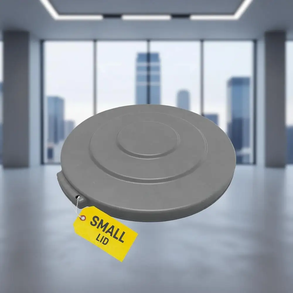 

10 Gallon Round Waste Bin Lid, Gray, Pack of 6