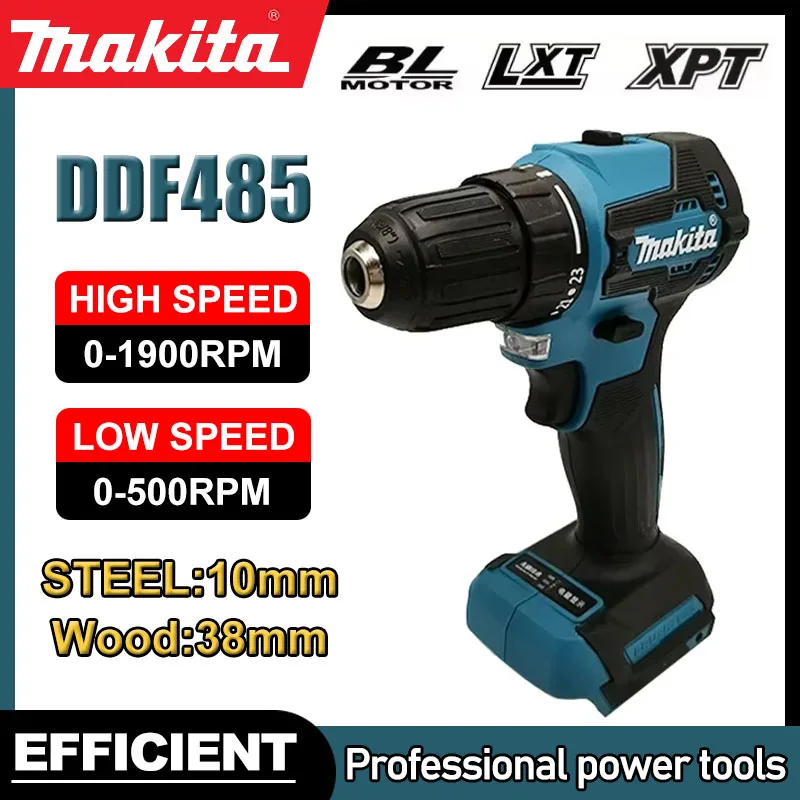 

Makita 18V DDF485 10MM LXT Compact cordless tool Multi-function screwdriver Impact brushless drive Rechargeable brushless drill