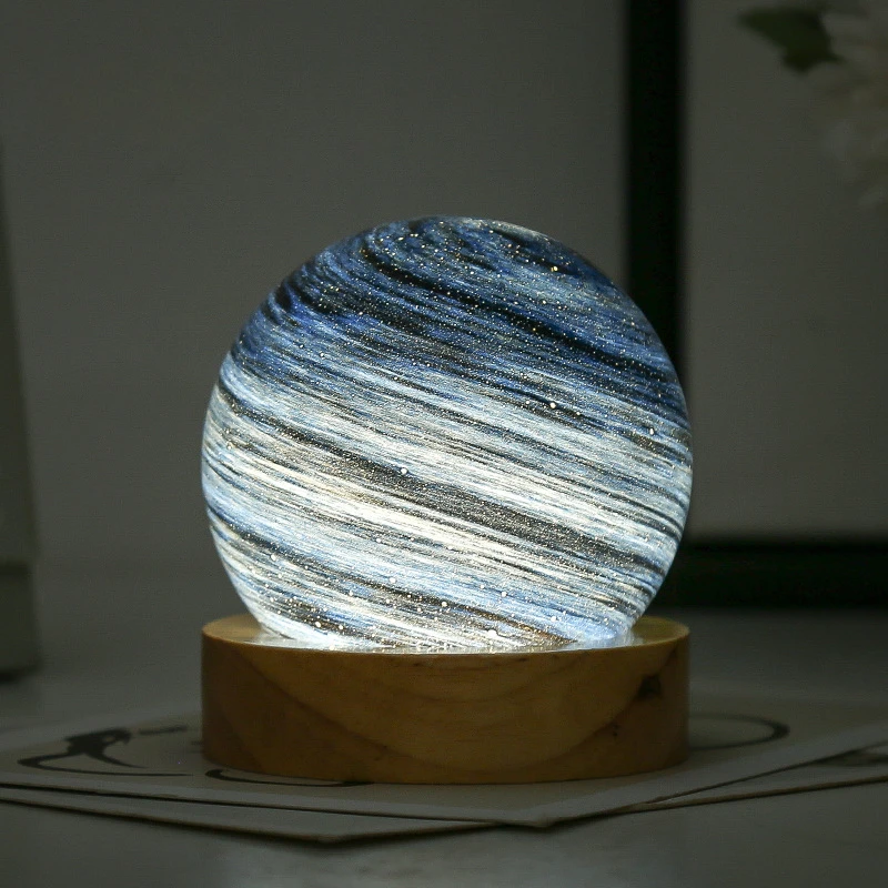 New Planet Moon Lamp Rechargeable Master Bedside Lamp LED Infinite Dimming Touch Atmosphere Small Table Lamp Home Decoration