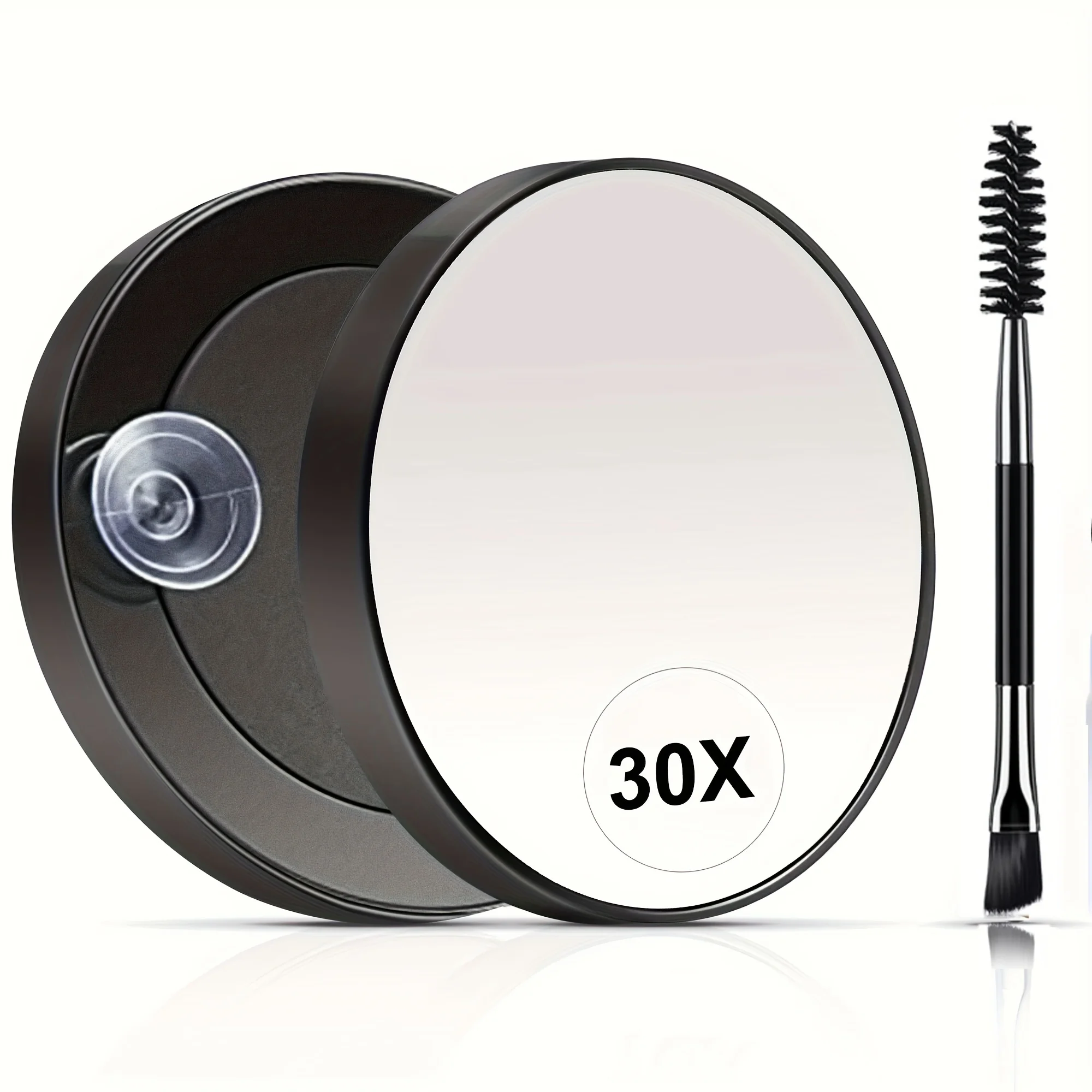 

30X Magnifying Mirror （Magnified Makeup Mirror ） with Eyebrow Clip, brush and razor for Grooming & Travel