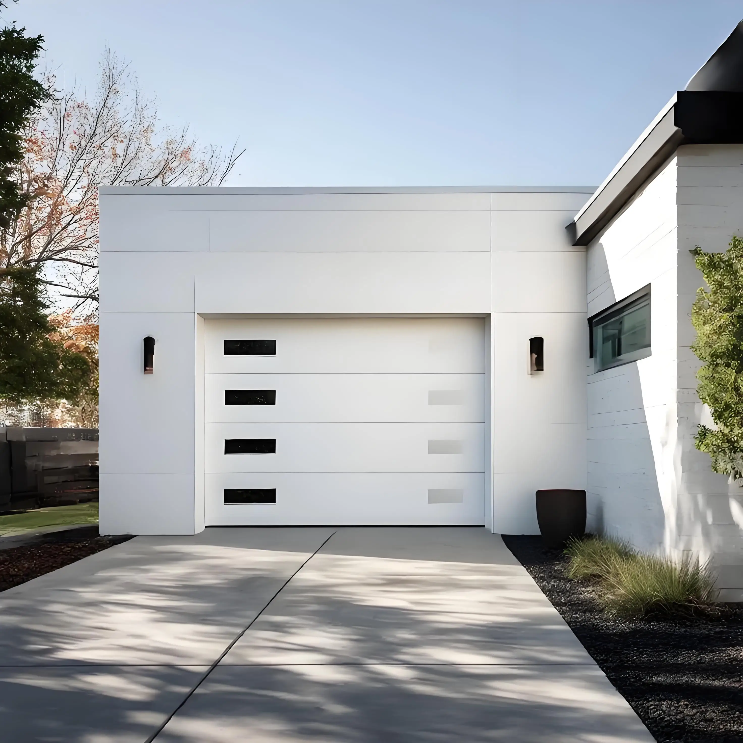 

Sixinalu Electric Garage Door With Motor Entrance Entry Front Door Bi-Fold Sliding Door Aluminum Double Glazed Custom Home Decor