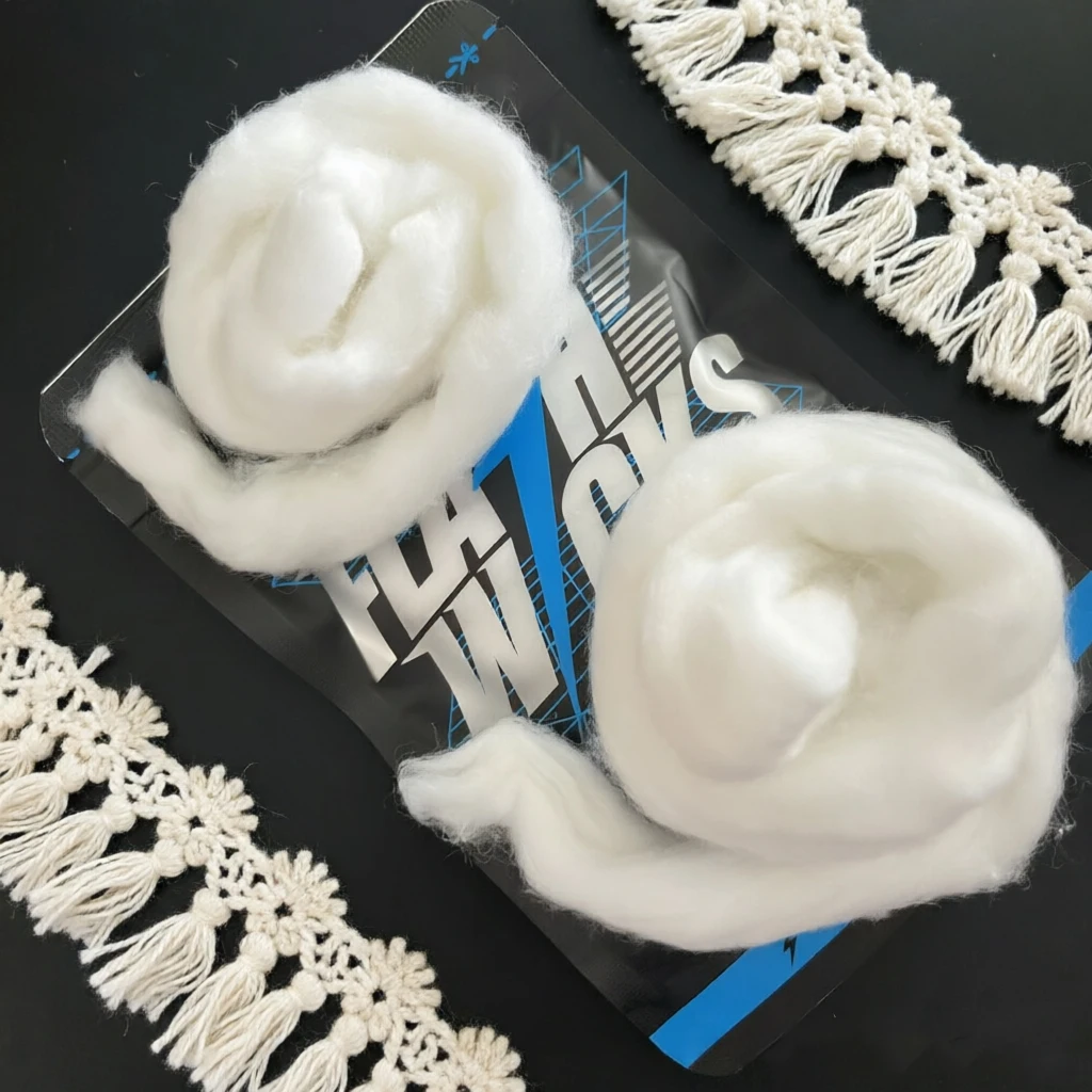 1/3/5/10Bags Flash Cotton Strip 2X Longer Lasting Easy to Building Unbleached Wool High Quality DIY Cotton