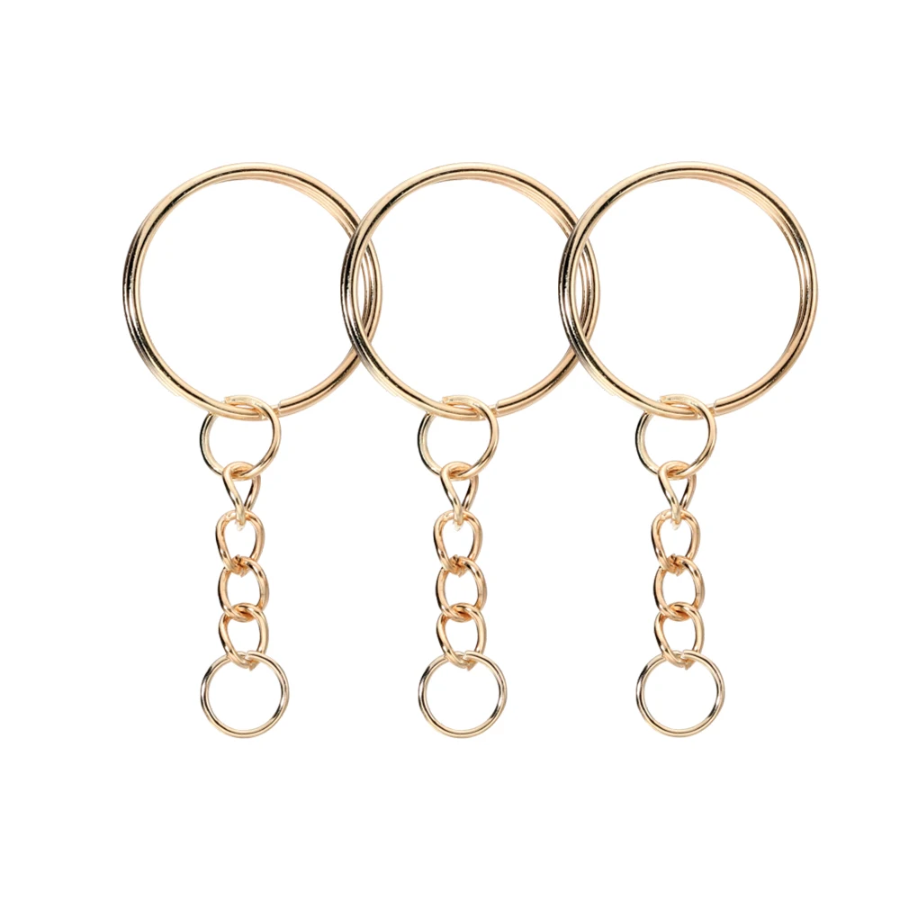 50 Stks/partij Sleutelhanger Sleutelhanger Ronde Split Sleutelhanger Sleutelhanger Met Springring Voor Sleutelhanger Hangers Diy Sieraden Maken Accessoires