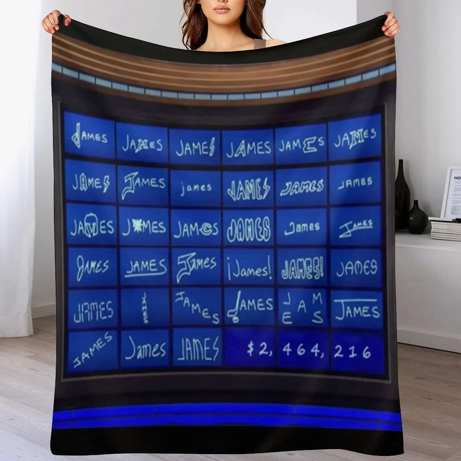 New The Champ- James Holzhauer no dates Throw Blanket Heavy manga Blankets