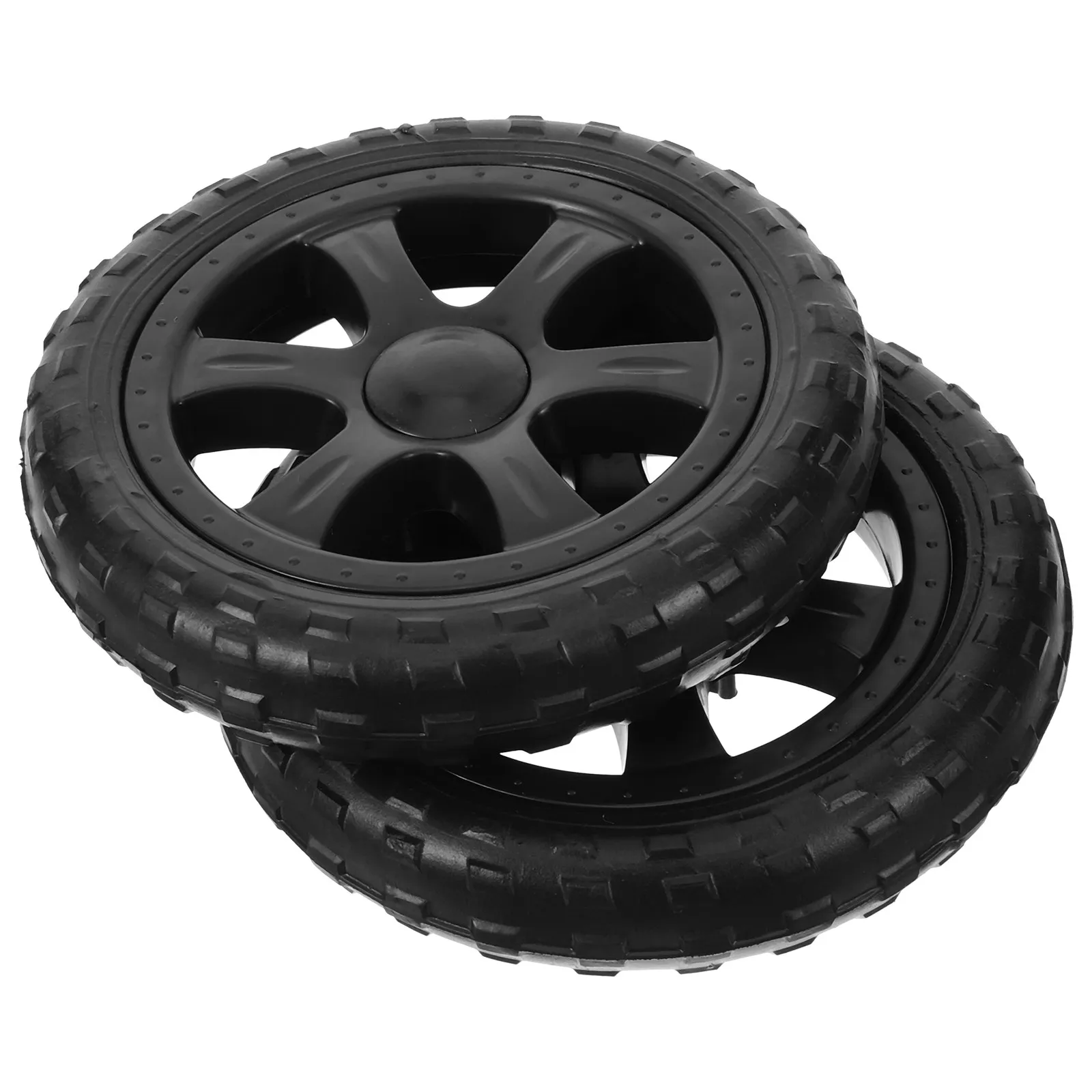 2 Pcs Collapsible Grocery Cart Wheels Casters for Shopping Carts Replacement Foldable
