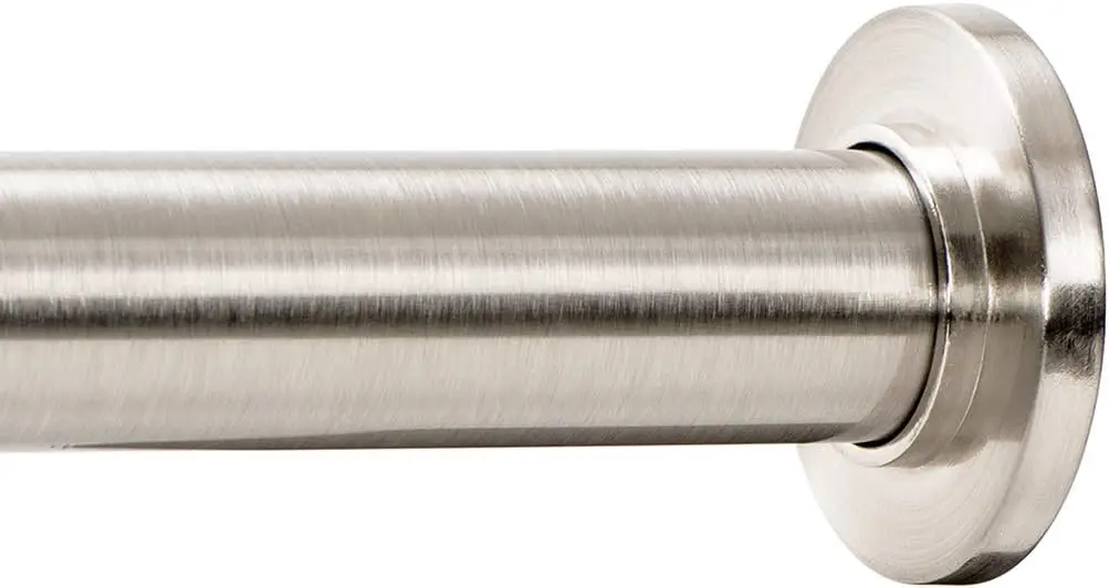 

Tension Curtain Rod - Spring Tension Rod for Windows or Shower, 24 to 36 Inch. Brushed Nickel