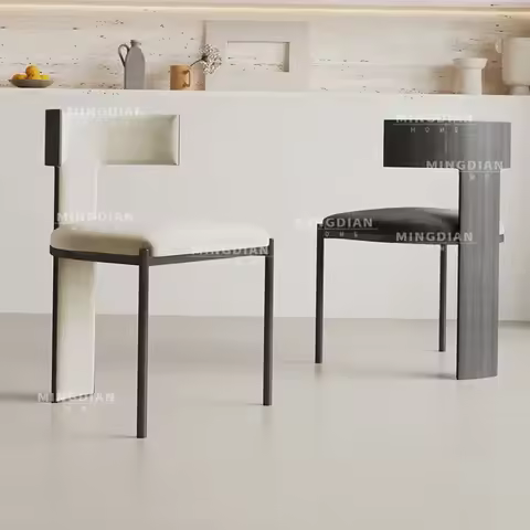 Modern Simple Leather Fabric Restaurant Backrest Chair Affordable Luxury Hotel Coffee Iron Chairs