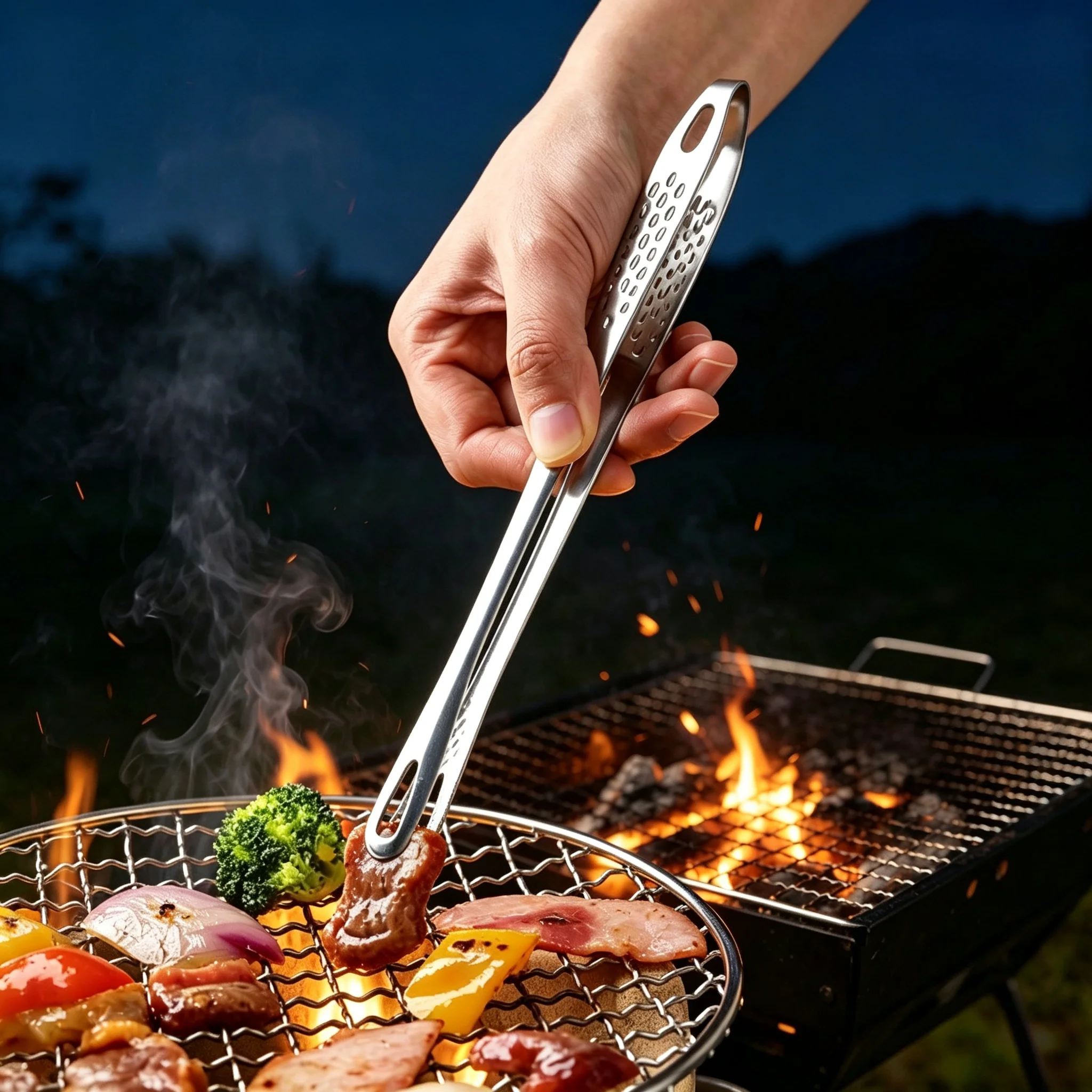 Stainless Steel Barbecue Tongs 24/28cm Salad Meat Food Tongs Buffet Barbecue Tools Cooking Tweezers Kitchen Gadgets