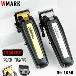 WMARK NG-1060 Professional Electric Hair Clipper 7500RPM Motor Oil Head Barber Shop Trimmer for Man Blade 5 Adjustments 2 Angles