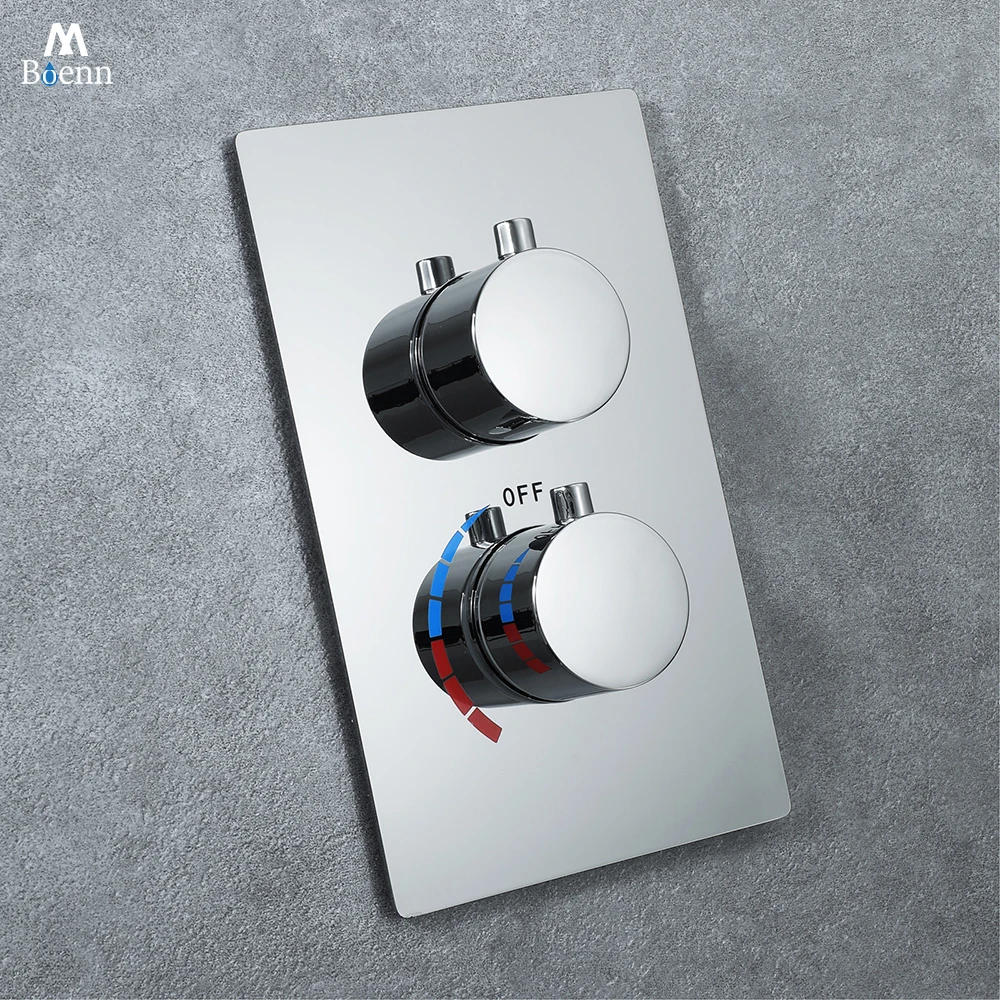 

M Boenn 2/3 Functions Switch Wall-Mounted Pre-Embedded Square Main Body Cold Hot Control Bathroom Shower Head Mixing Valve Body