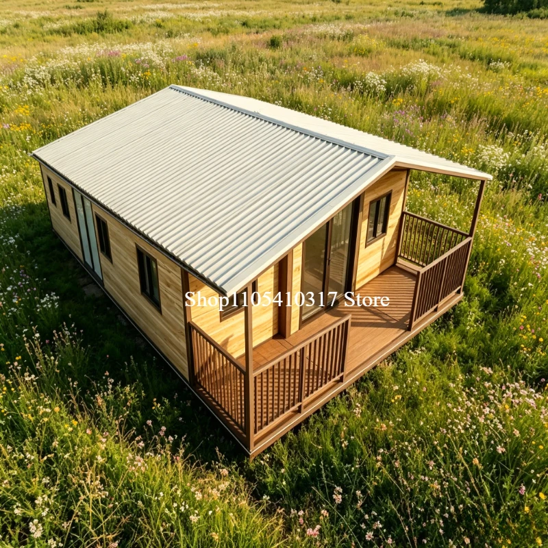 Customized 20ft 40ft Folding Container Home 2 Bedrooms 40ft 20ft Option Expandable Prefab Modular Tiny Home For Office Hotel