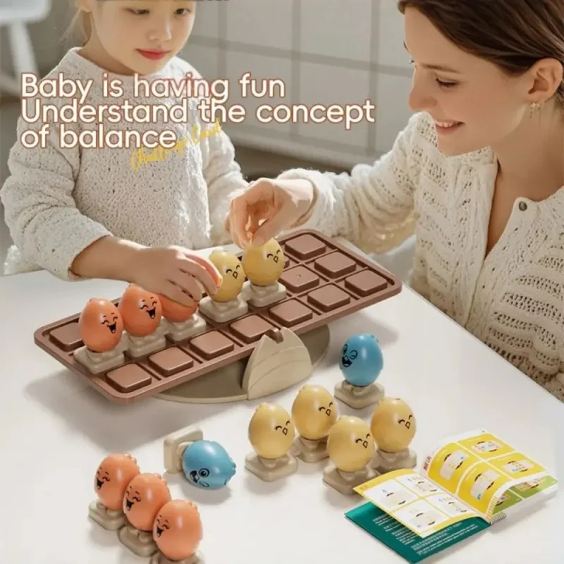 

Игрушки STEM Egg Balance Game, улучшающие логическое мышление, концентрация для детей и семьи, игрушки для настольных игр с вызовами