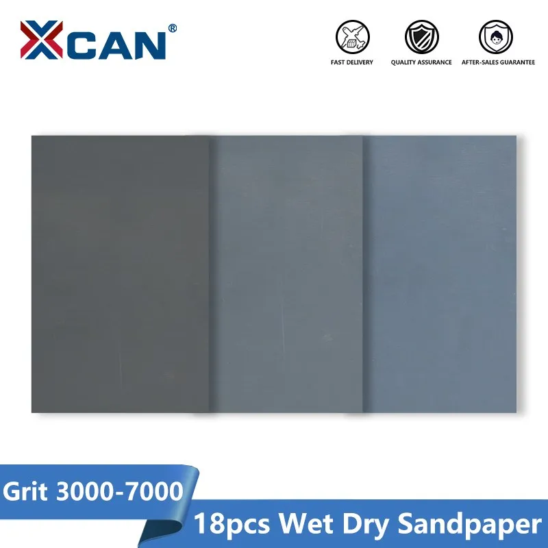 

XCAN 18pcs 9x3.6inch Wet Dry Sanding Sandpaper Paper3000-7000 Grit Sand Paper for Wood Metal Polishing Abrasive Tools