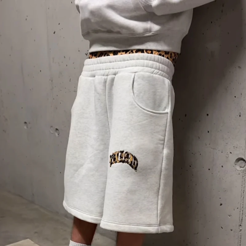 Y2K New Aesthetic Lining Gothic Leopard Embroidered Street Double Waist Men's and Women's Multi functional Casual Hip Hop Pants