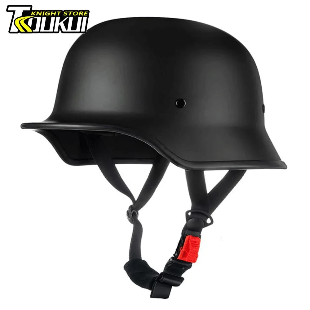 Motorcycle Helmet Classic German Vintage Moto Helmet Retro Casco Moto Helmet Half Face Men Women Casco Moto DOT Approved