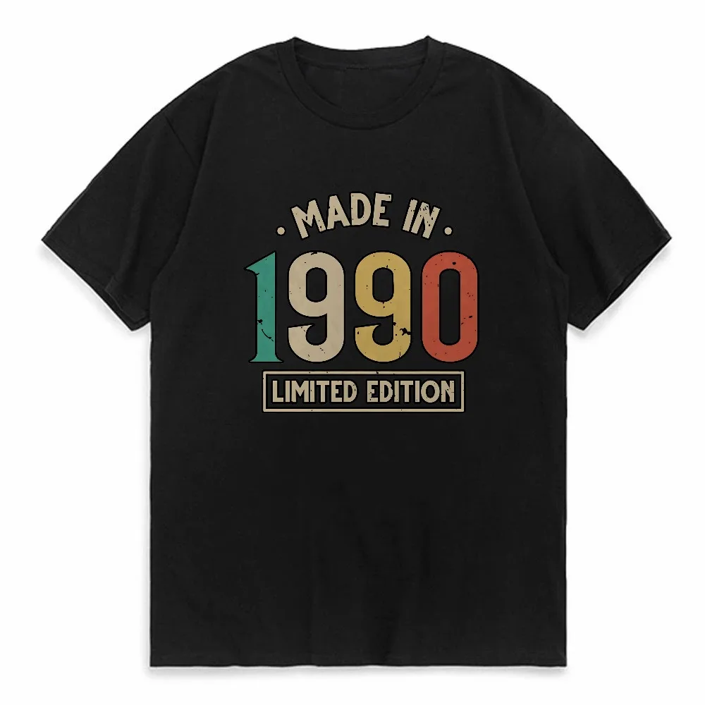 

Made In 1990 Retro Breathable T-shirts for Men Funny Tshirt streetwear New Style Top T-Shirts summer unisex Tops Shirts Gothic