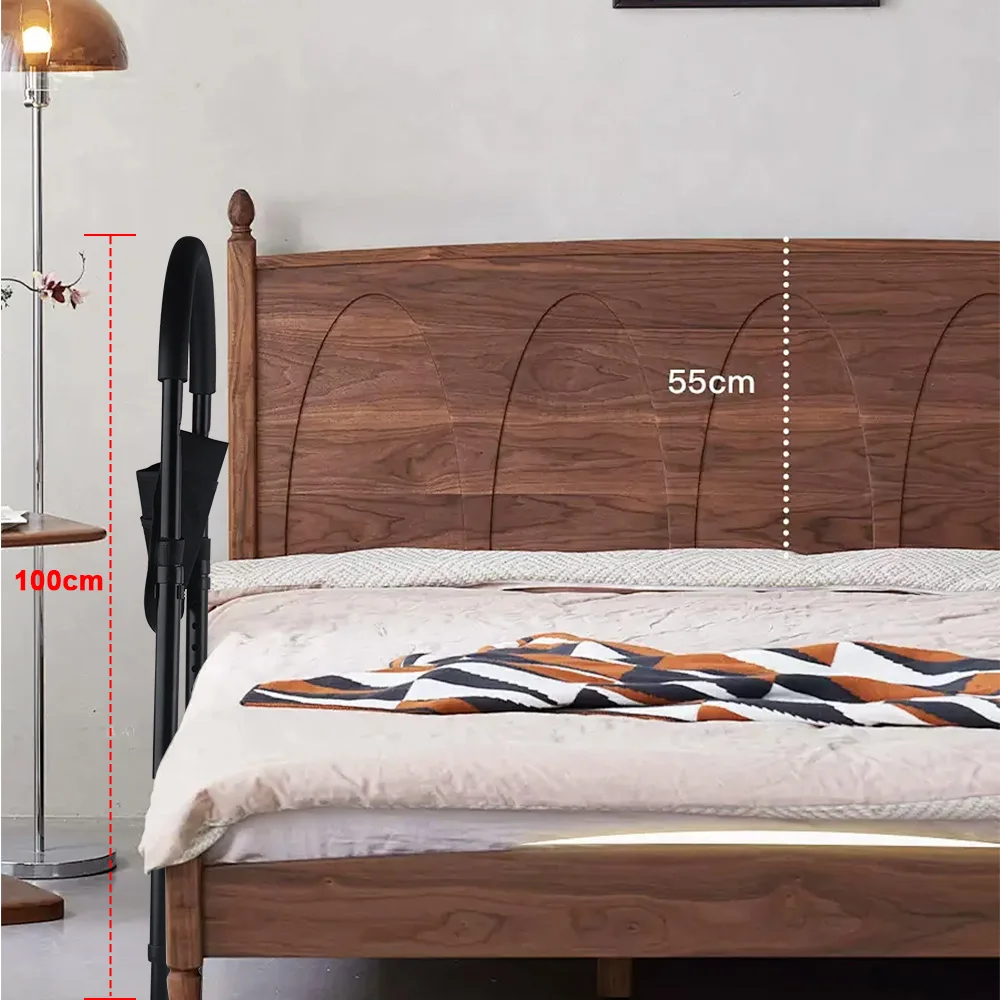 مصنع السكك الحديدية بجانب السرير، مقبض مساعد الوقوف، قضيب أمان للسرير قابل للتعديل لكبار السن #6