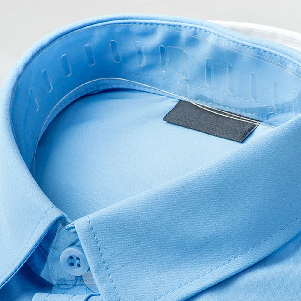 

60Pcs Transparent Plastic Collar Fixing Strips Adjustable Shirt Collar Support Supplies for Men Women Plastic Strips