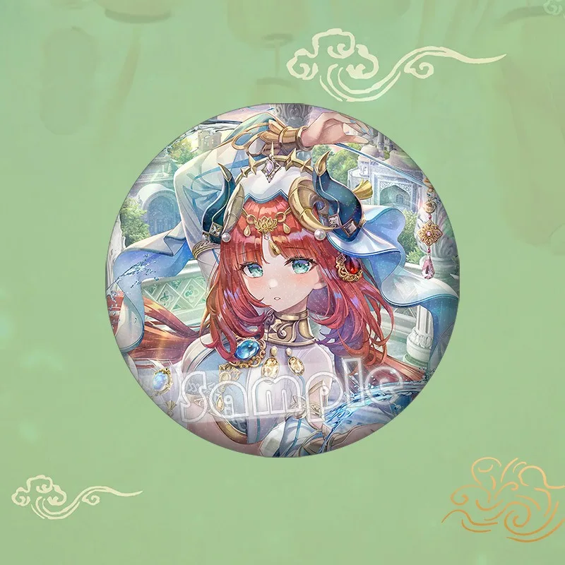 애니메이션 원신 임팩트 간우 쿠키 시노부 코스프레, 미세 플래시 프로스트 브로치 배지, 앰비투스 동료